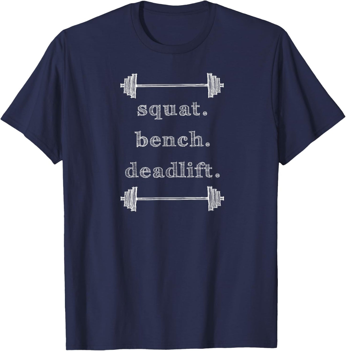 Funny Powerlifting Barbell Vintage Gym T-Shirt - T-Shirt | Navy