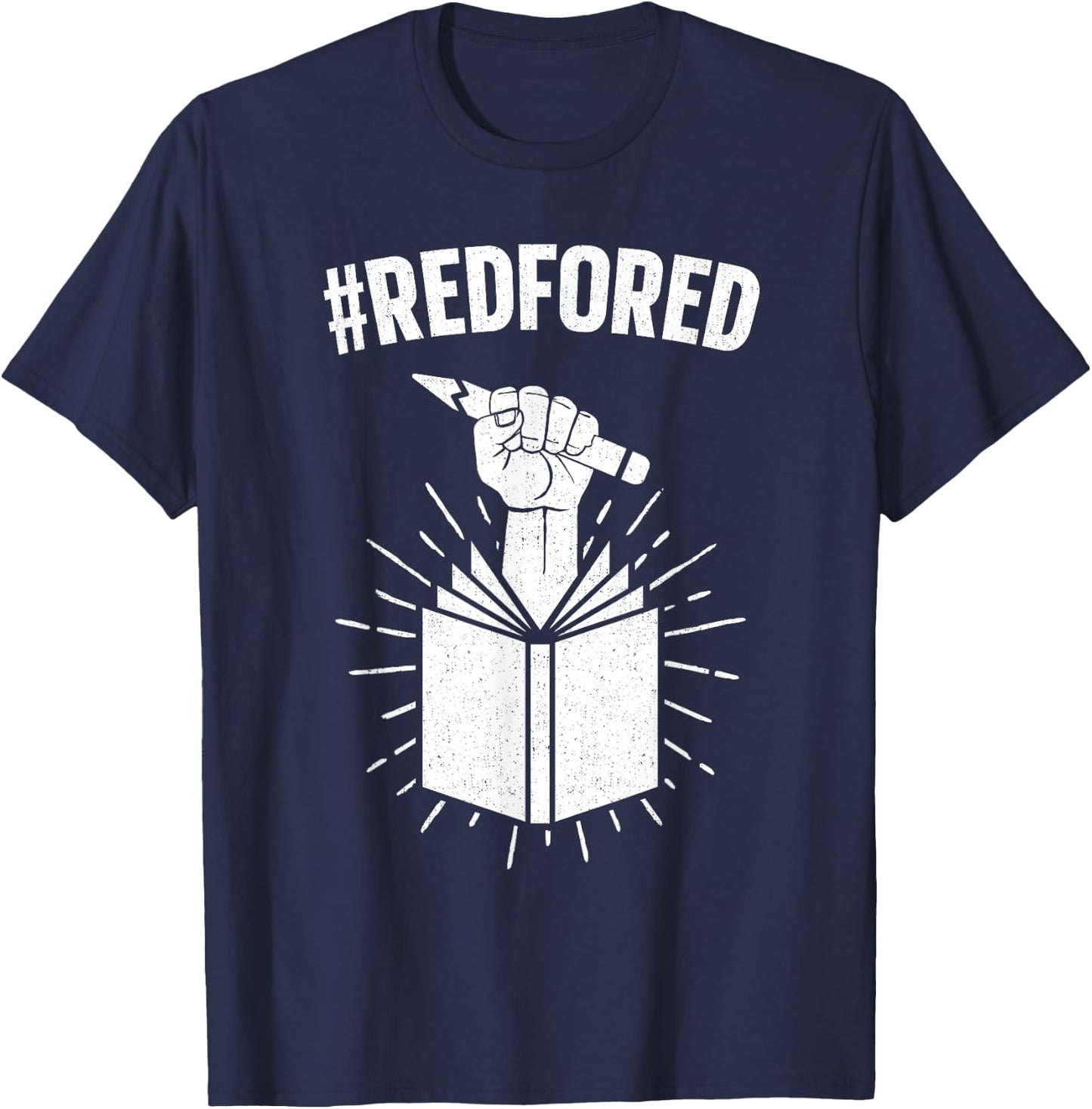 Red For Ed Teachers Strike Educator Walkout Shirt Men Women Girls Kids T-Shirt - T-Shirt | Navy