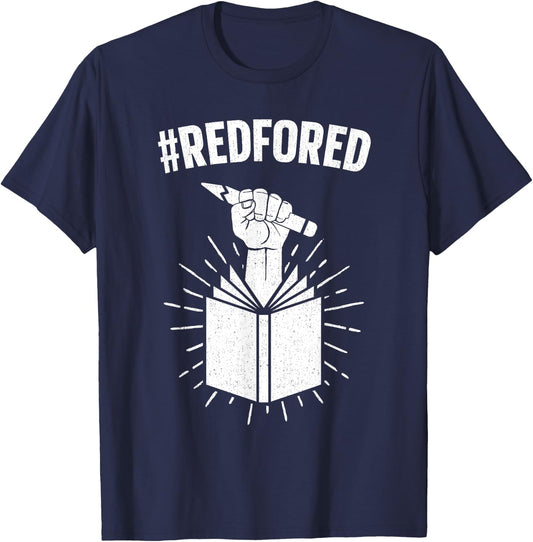 Red For Ed Teachers Strike Educator Walkout Shirt Men Women Girls Kids T-Shirt - T-Shirt | Navy