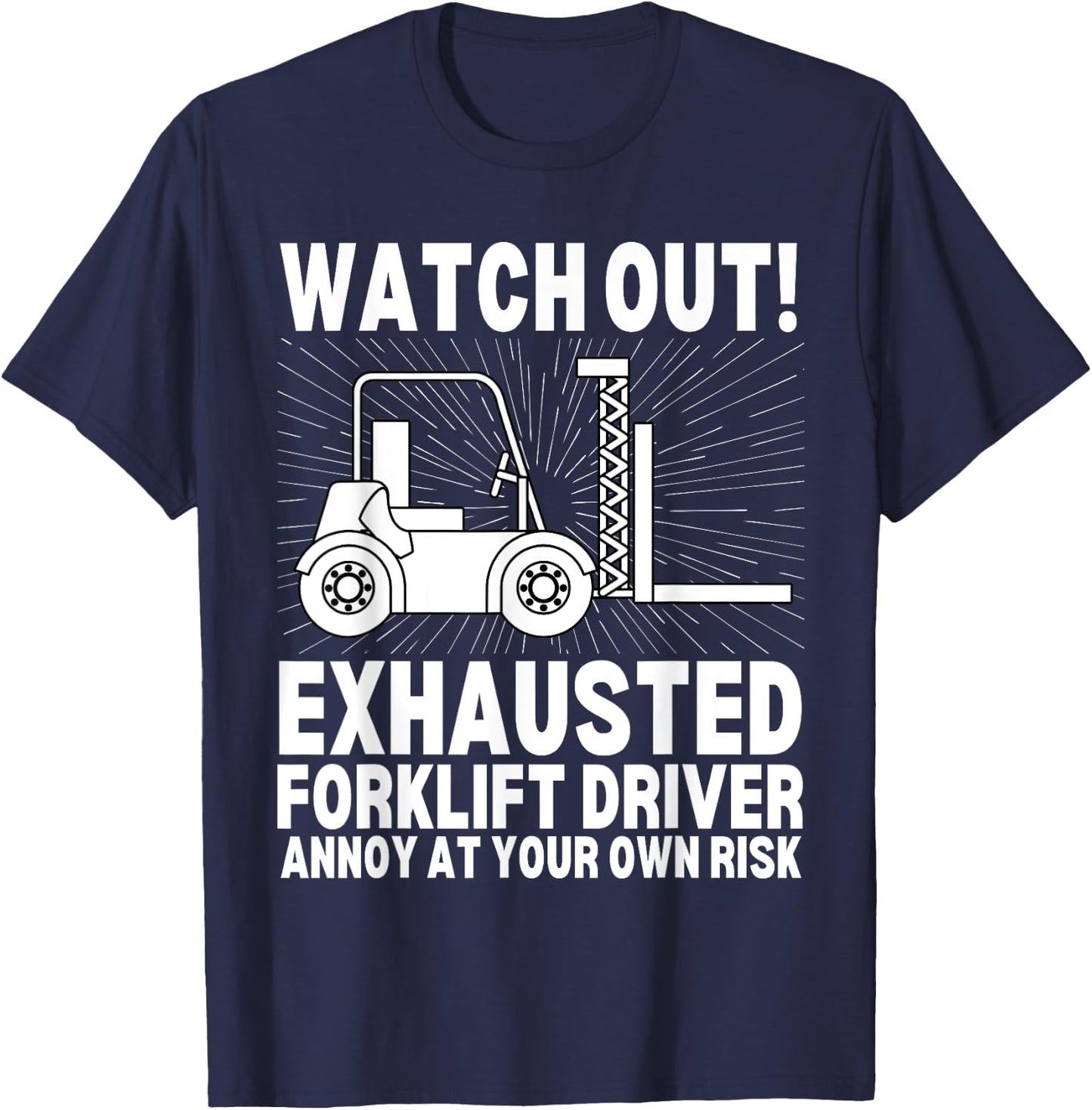 Funny Forklift Operator Certified Forklift Driver T-Shirt - T-Shirt | Navy