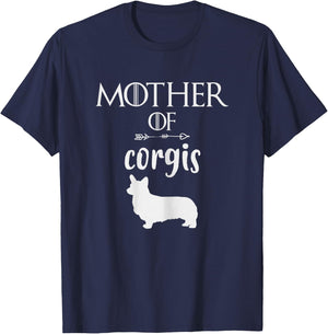 Corgi gifts for Corgi lovers women Mother of Corgis Mom T-Shirt - T-Shirt | Navy