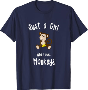 Monkey Shirt for Girls T-Shirt - T-Shirt | Navy