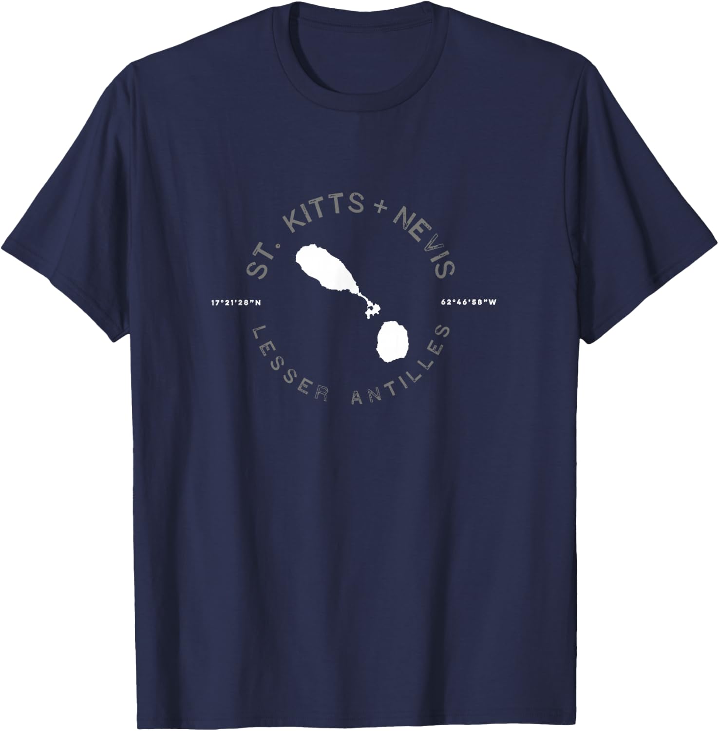 St. Kitts Nevis Graphic Vintage Retro T-Shirt - T-Shirt | Navy