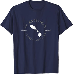 St. Kitts Nevis Graphic Vintage Retro T-Shirt - T-Shirt | Navy