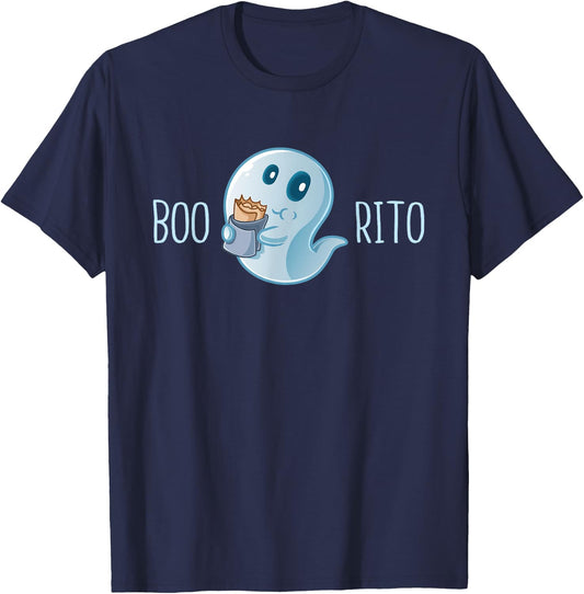 Boo-Rito Funny Mexican Taco Burrito Ghost Halloween Costume T-Shirt - T-Shirt | Navy