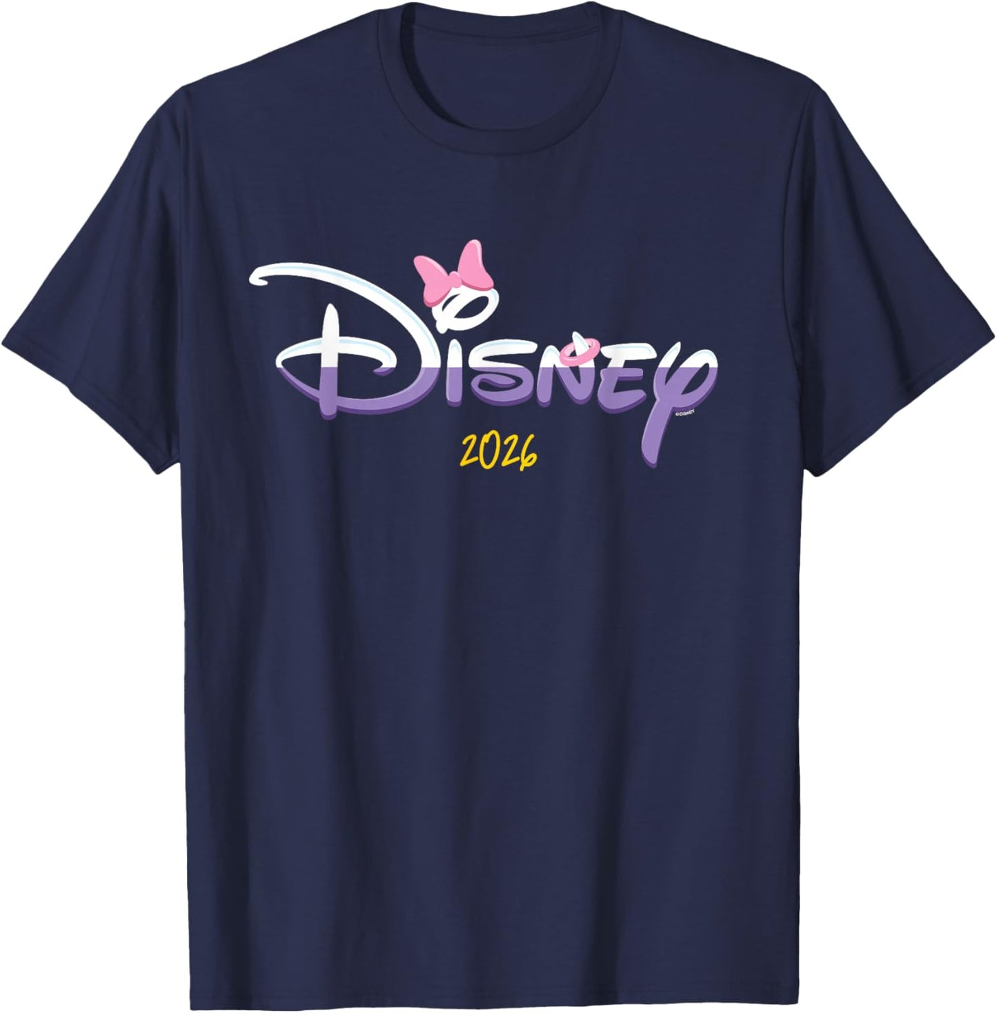 Disney Daisy Duck Script Logo 2026 Vacation Trip Matching T-Shirt - T-Shirt | Navy