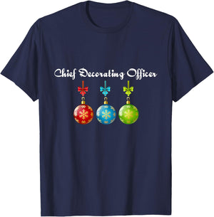 Chief decorating officer Christmas holiday official T-Shirt - T-Shirt | Navy