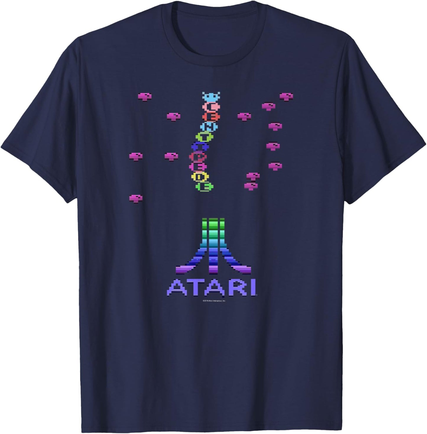 ATARI Centipede Arcade 8 Bit Gamer Design T-Shirt - T-Shirt | Navy