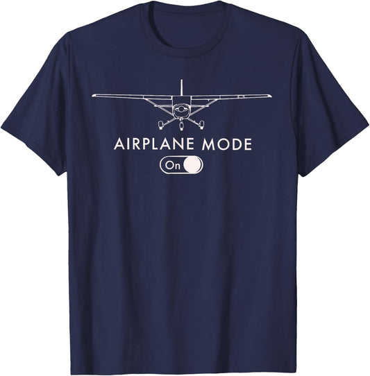 Pilot C172 Flying Gift Airplane Mode Short Sleeve T-Shirt - T-Shirt | Navy