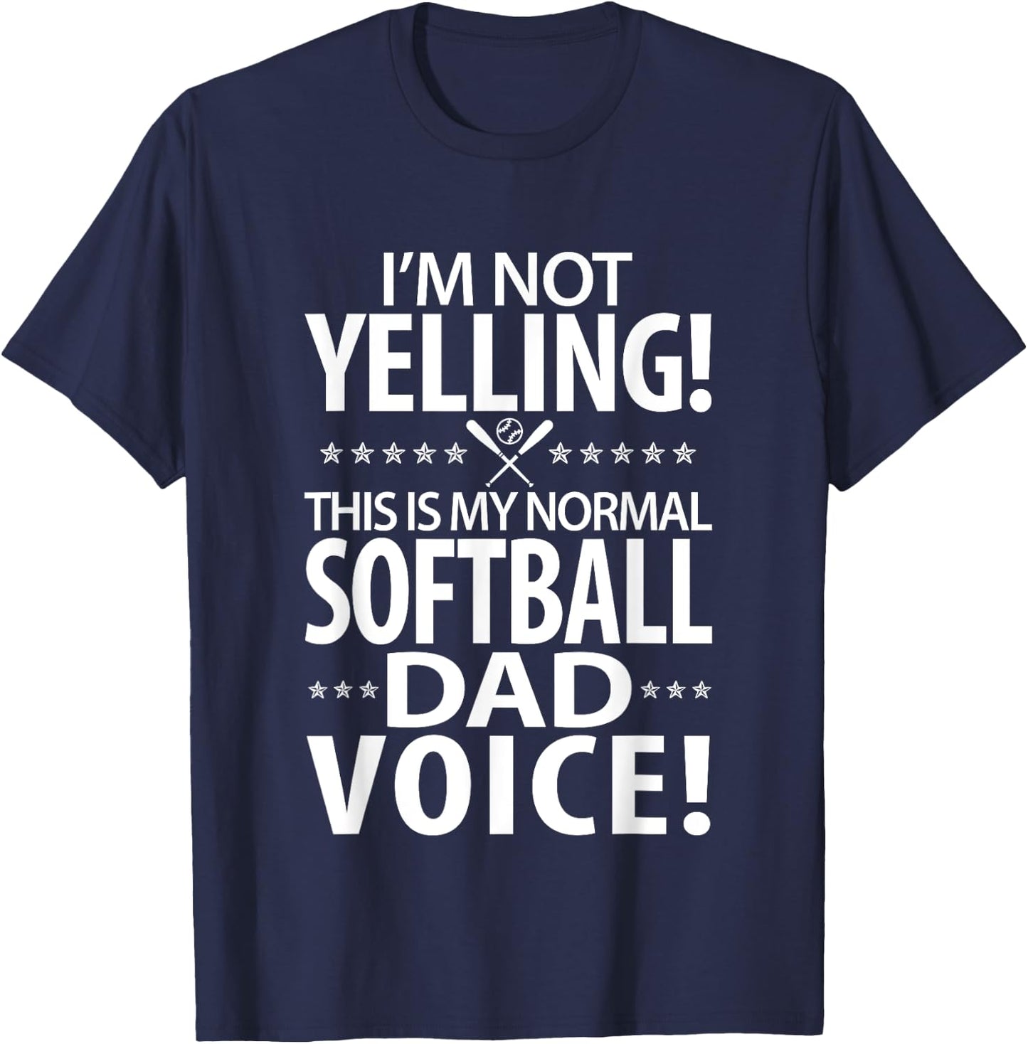 Softball Dad - Funny Daddy Birthday or Father's Day Gift T-Shirt - T-Shirt | Navy