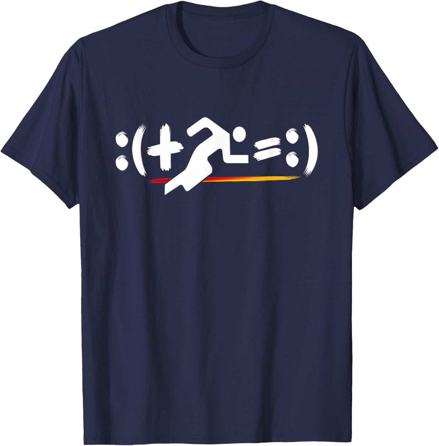 Running Math Equation With Math Symbols For Runners T-Shirt - T-Shirt | Navy