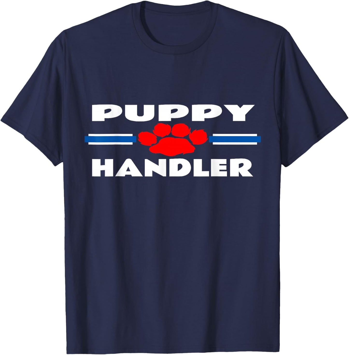Puppy Handler Pup Play Leather Fetish Gay BDSM Adult T-Shirt - T-Shirt | Navy