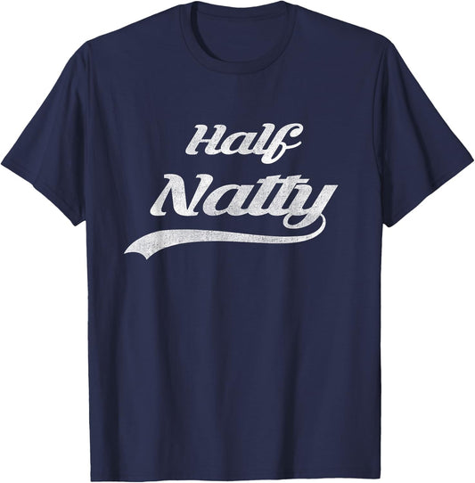Half Natty Bodybuilder Fitness Meme Gift T-Shirt - T-Shirt | Navy