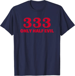 Half Evil Number 333 T-Shirt - T-Shirt | Navy