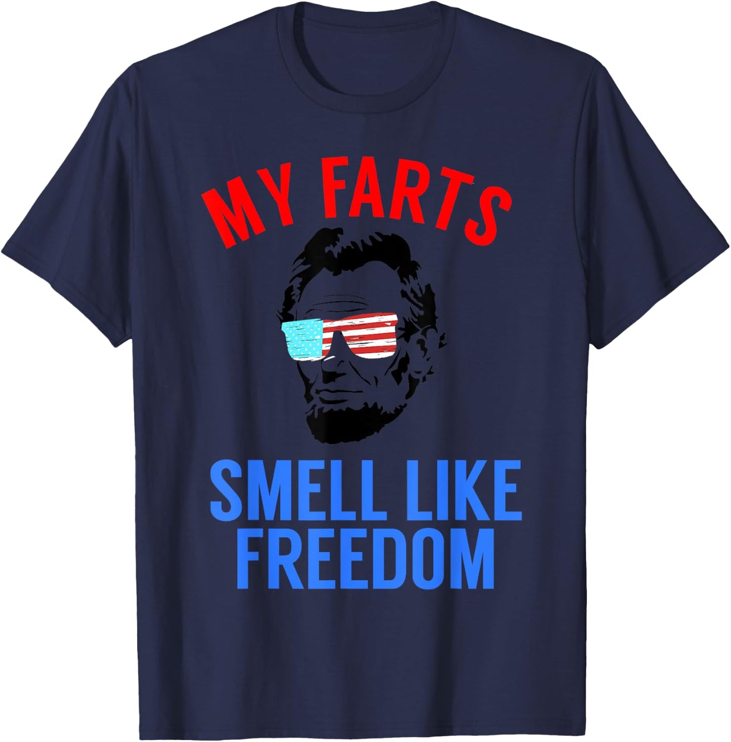 Funny July 4th Party - Funny Abe Lincoln T-Shirt - T-Shirt | Navy