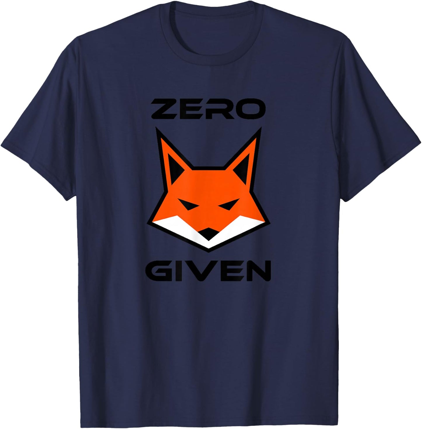 Zero Fox Given Hipster Fox Humor T-Shirt - T-Shirt | Navy