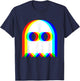 Funny Trippy Ghost Vaporwave Halloween Rave Party Funny T-Shirt - T-Shirt | Navy