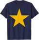 Mustard Yellow Star - Mustard Yellow Star Shirt T-Shirt - T-Shirt | Navy