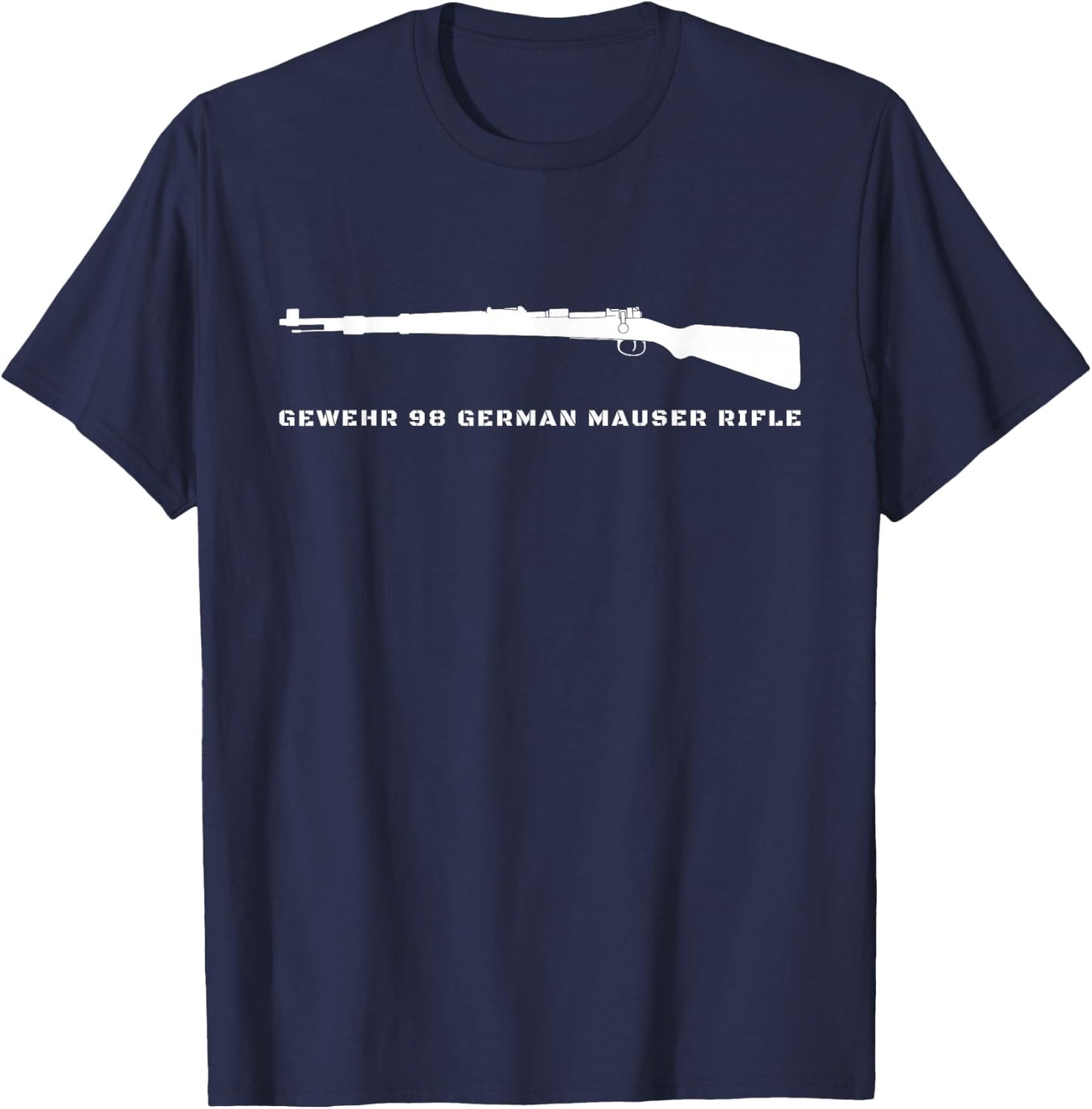 Gewehr 98 M98 Mauser German Bolt Action Rifle T Shirt T-Shirt - T-Shirt | Navy