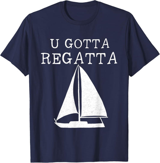 Sailing Nautical Sail Regatta T-Shirt - T-Shirt | Navy