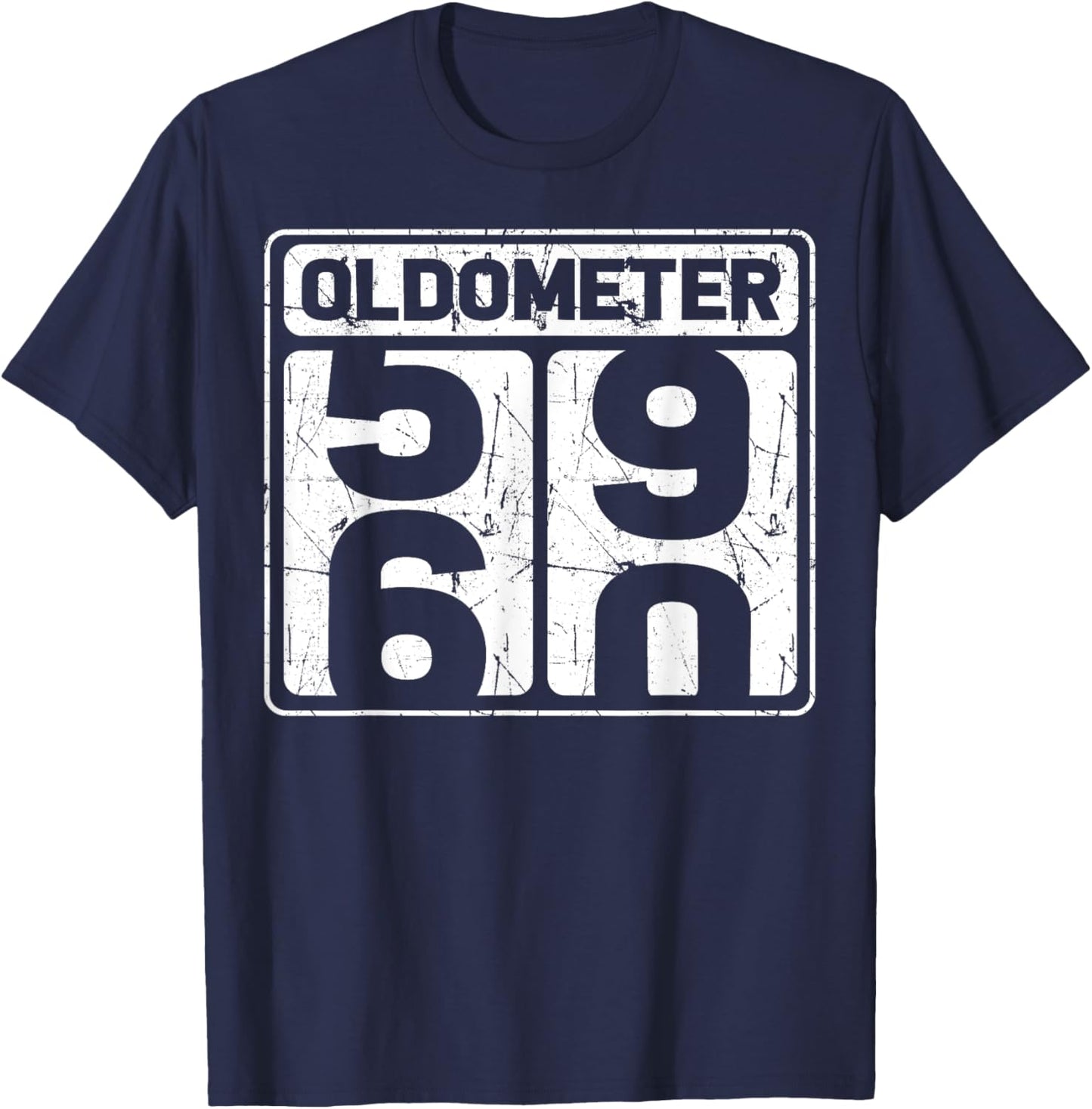 Oldometer 59-60 Vintage - Funny 60th Birthday T-Shirt - T-Shirt | Navy
