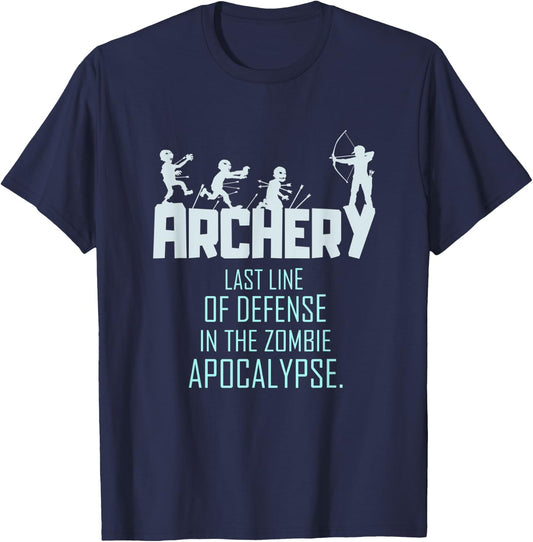 Funny Zombie Archery Gift Shirt Bow Archer T-Shirt - T-Shirt | Navy