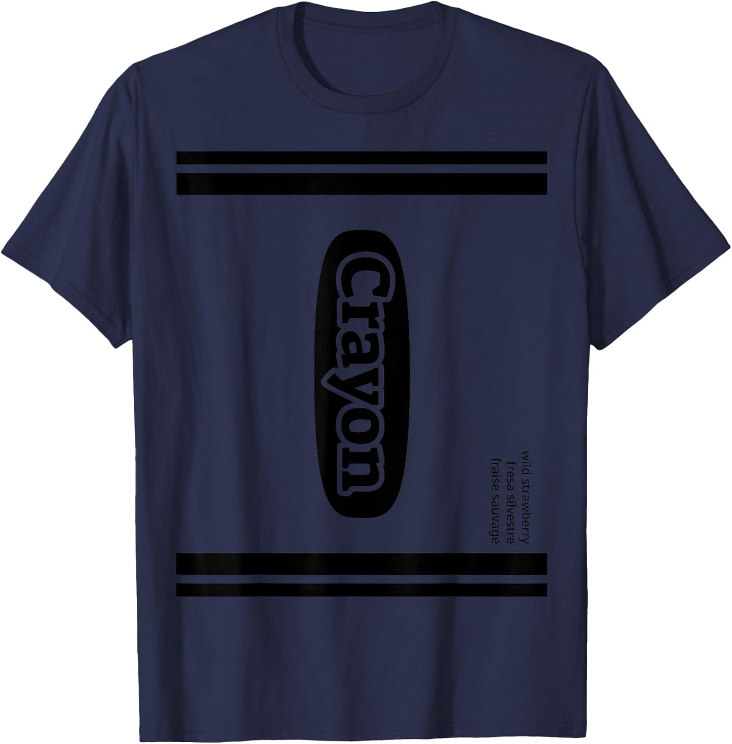 Crayon Wild Strawberry Group Costume T-Shirt - T-Shirt | Navy