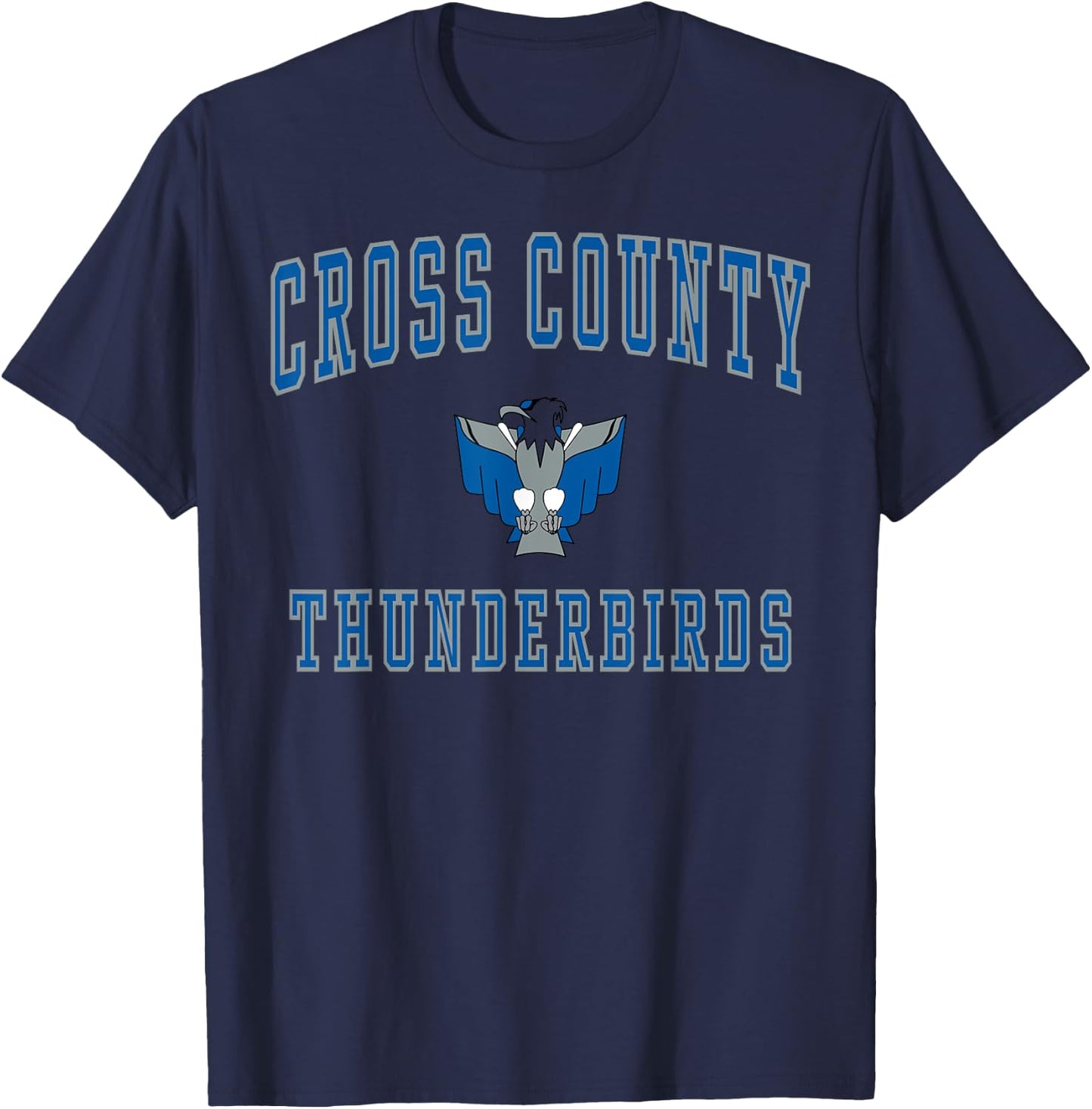Cross County High School Thunderbirds C1 T-Shirt - T-Shirt | Navy