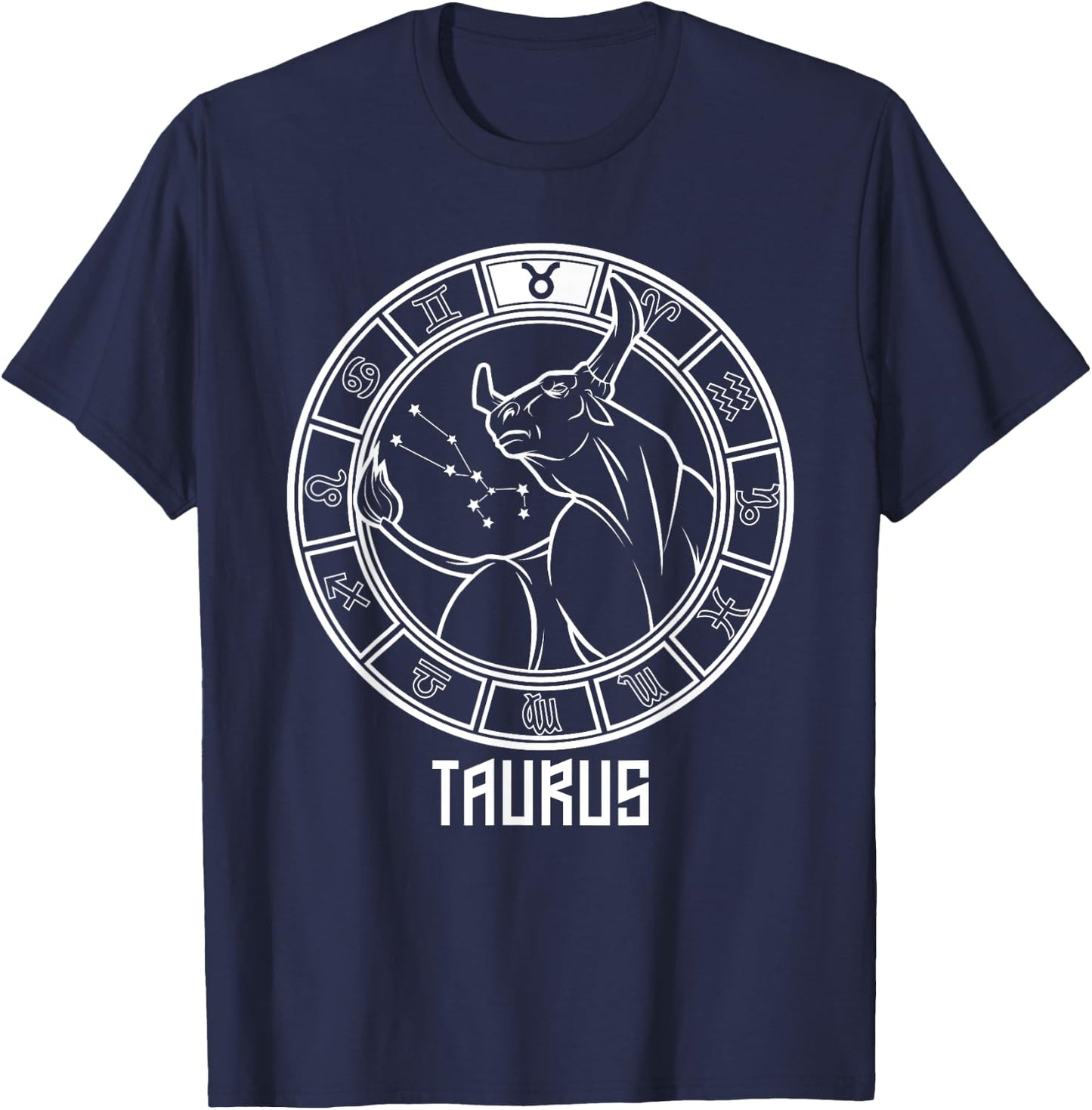 Taurus Zodiac Sign Horoscope Astrology April & May Birthday T-Shirt - T-Shirt | Navy