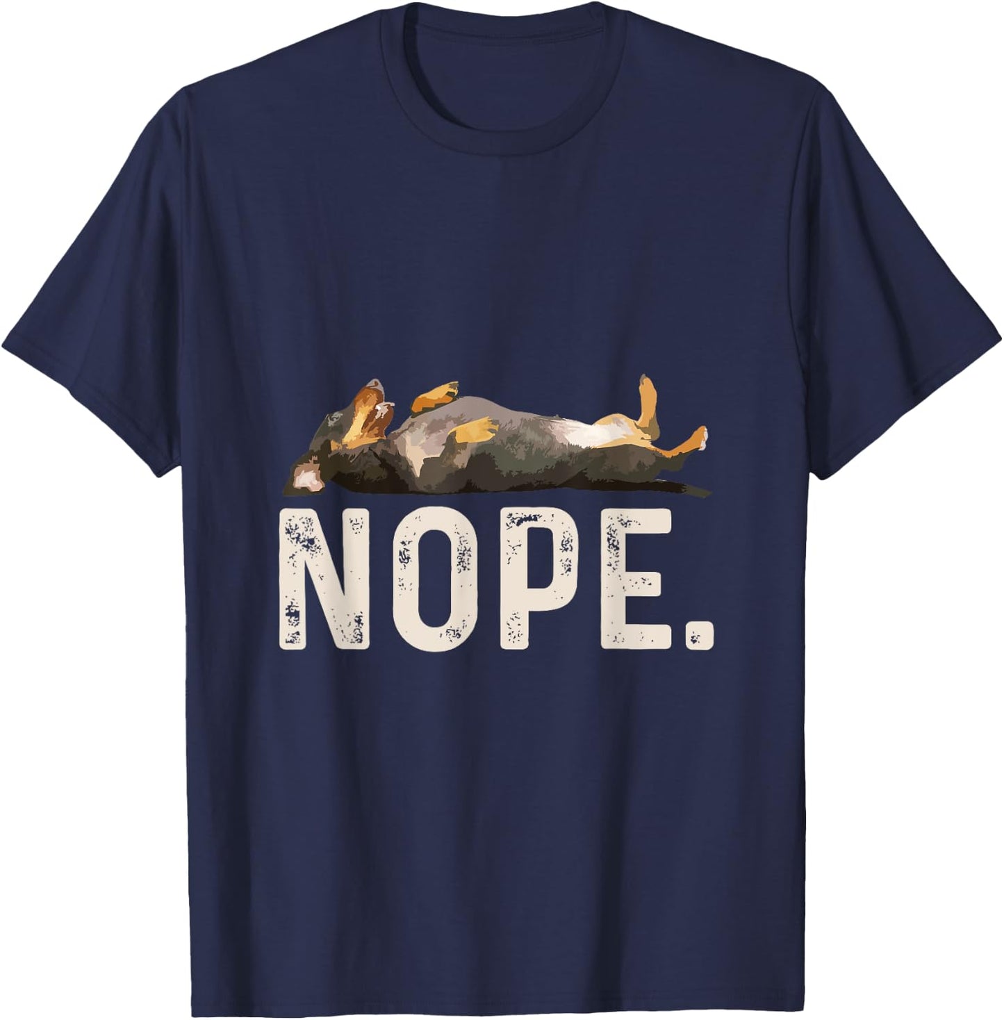 Nope Lazy Dachshund Dog Lover Gift Women Girls Kids T-Shirt - T-Shirt | Navy