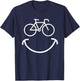 Happy Face Bike - Cycling And Cyclist T-Shirt - T-Shirt | Navy