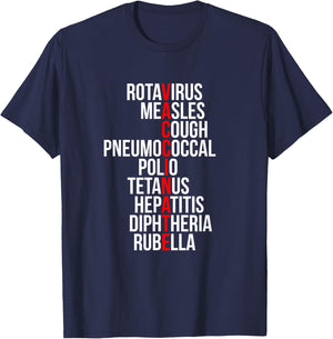 Pro Vaccines Preventable Diseases Immunization Awareness T-Shirt - T-Shirt | Navy