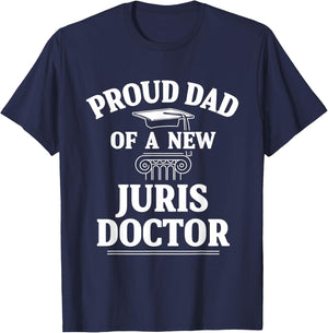 Juris Doctor of Jurisprudence Dad Law School Graduation T-Shirt - T-Shirt | Navy