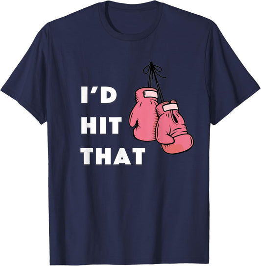 Funny I'd hit that Boxing T-Shirt - T-Shirt | Navy