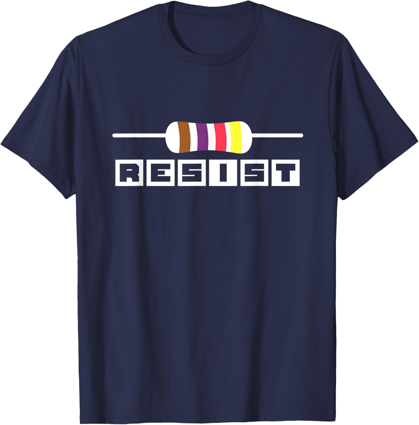 Electronics Component Resistor Electrician T-Shirt - T-Shirt | Navy