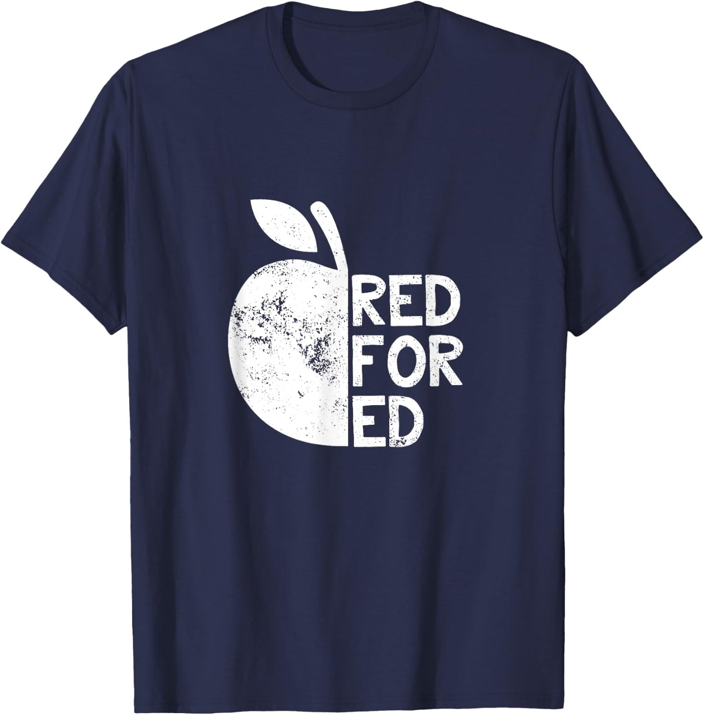 I Support Public Education Red For Ed Teacher Gift Men Women Girls Kids T-Shirt - T-Shirt | Navy