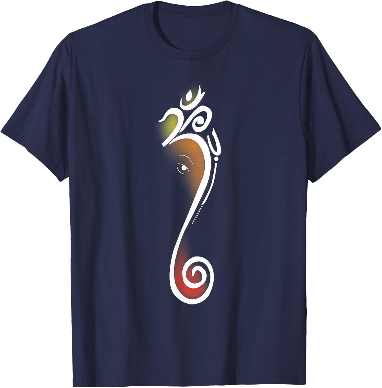 Artistic Om Lord Ganesha . T-Shirt - T-Shirt | Navy