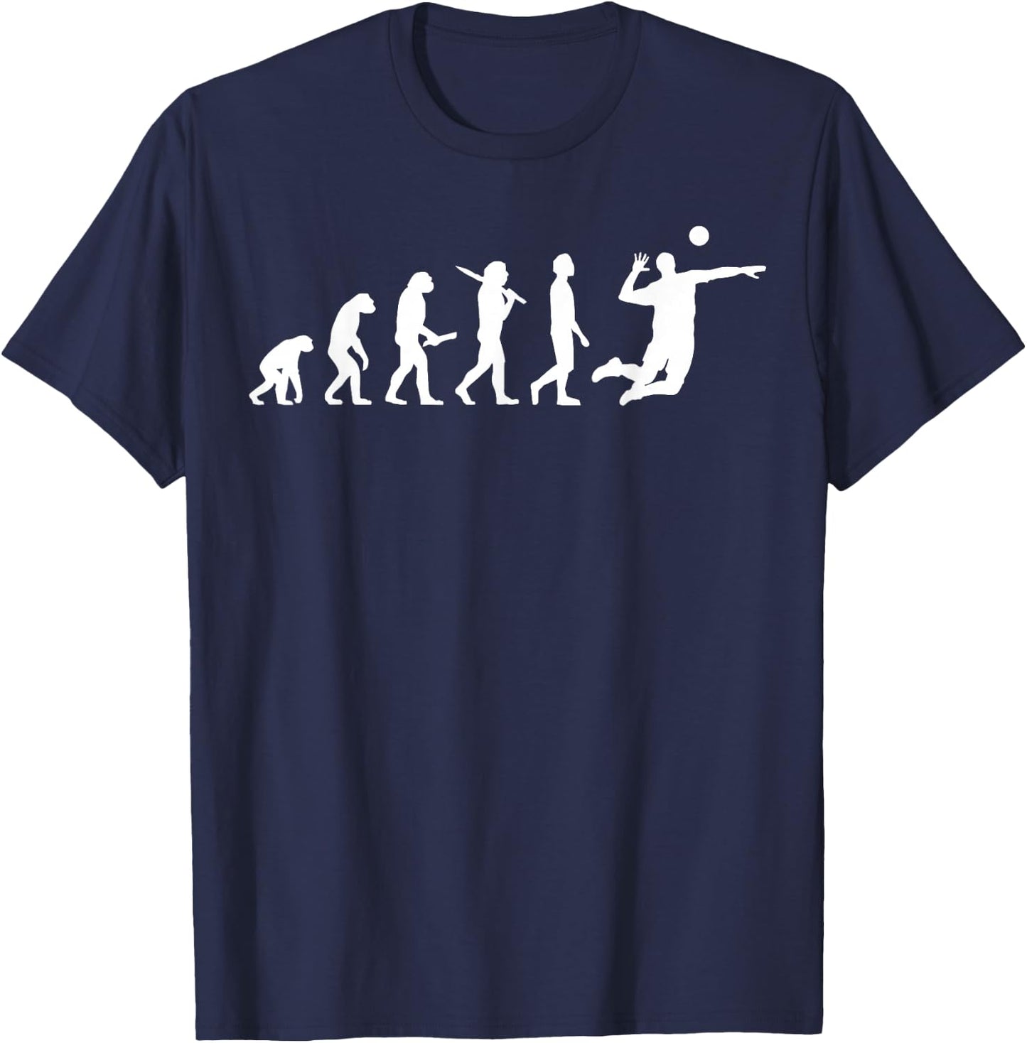 Volleyball Evolution - Volleyball Player T-Shirt - T-Shirt | Navy