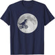 Dinosaur Bike and Moon shirt retro 80's funny T-Shirt - T-Shirt | Navy