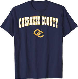 Cherokee County High School Warriors C2 T-Shirt - T-Shirt | Navy