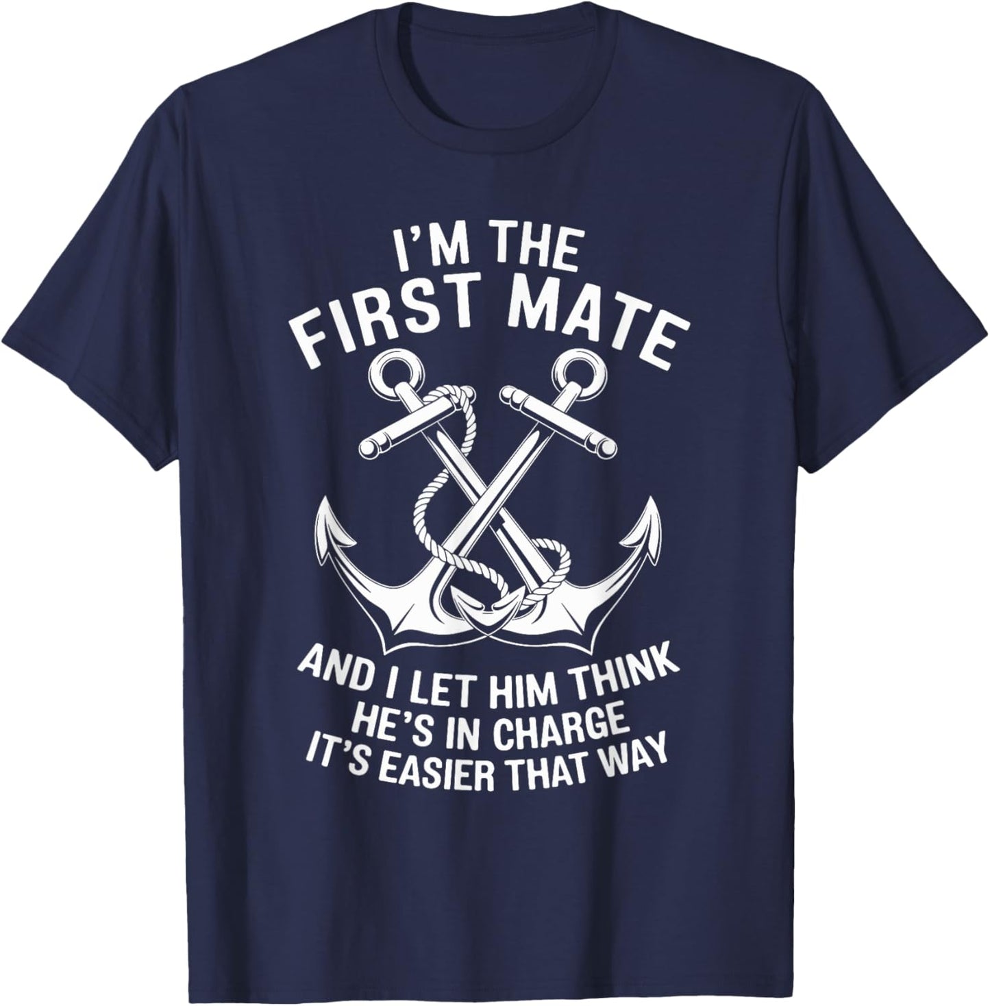 First Mate Boating Sea Boat Lover Women T-Shirt - T-Shirt | Navy