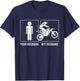 Dirt Biker - Your Husband - My Husband T-Shirt - T-Shirt | Navy