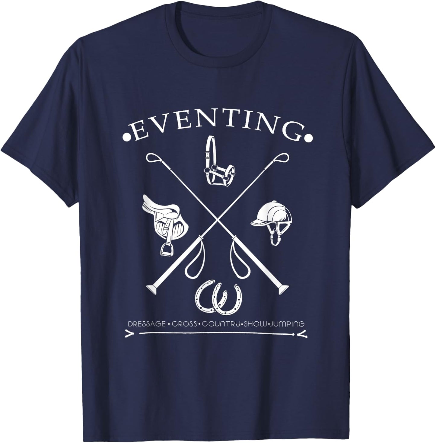 Horse Gift Shirt Horseback Riding Eventing T-Shirt - T-Shirt | Navy