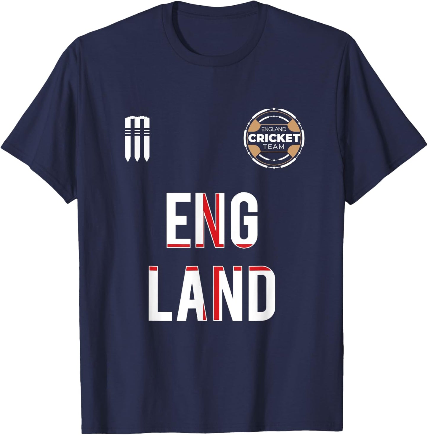 England Cricket Jersey : Gift National Fans English Cricket T-Shirt - T-Shirt | Navy