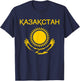Kazakhstan Flag Shirt Kazakh Eagle Kazakhstani Pride Gift T-Shirt - T-Shirt | Navy