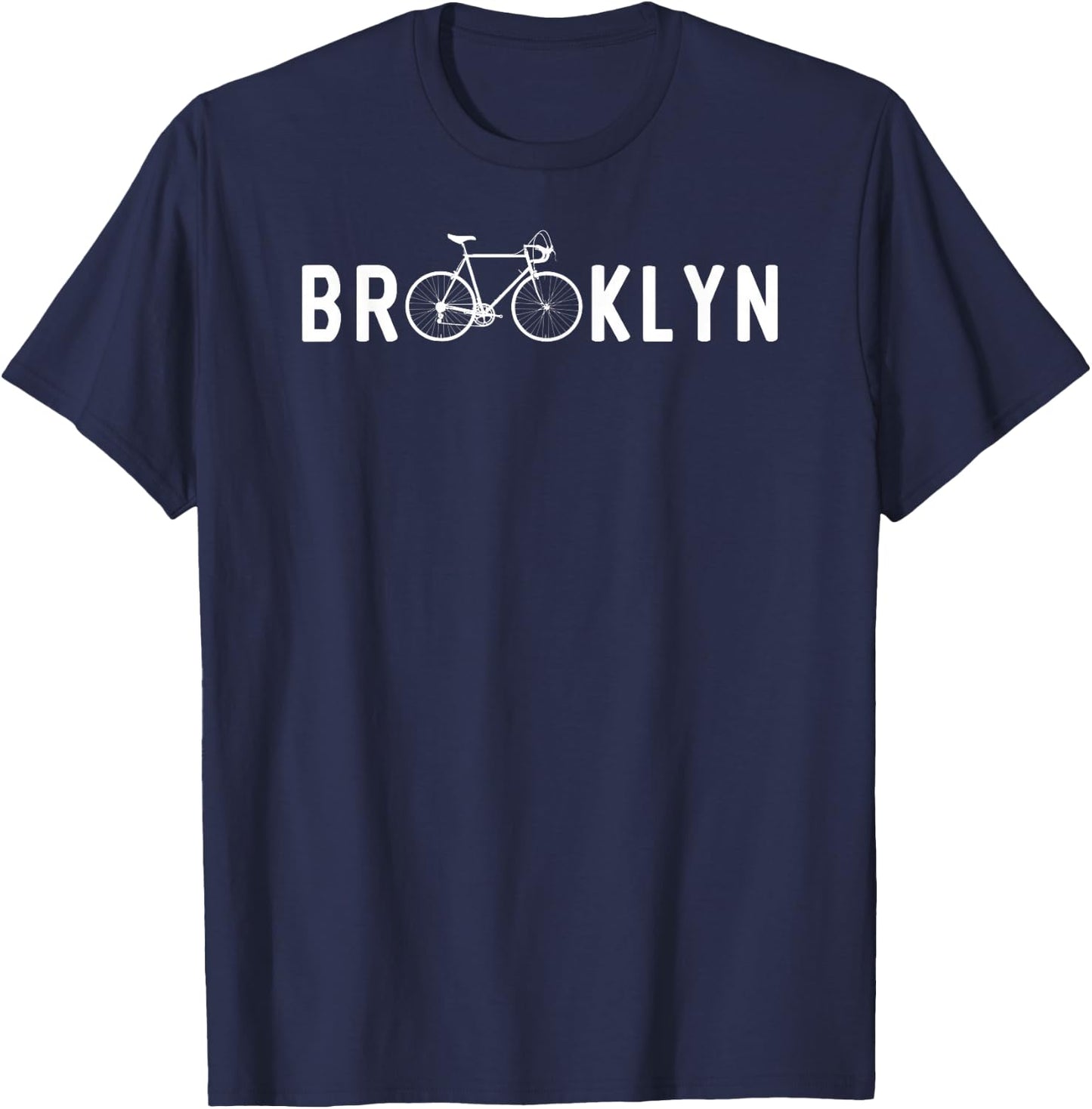 Brooklyn Bicycle Cycling Lover Vintage Gift T-Shirt - T-Shirt | Navy