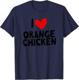 I Love Orange Chicken T-Shirt - T-Shirt | Navy