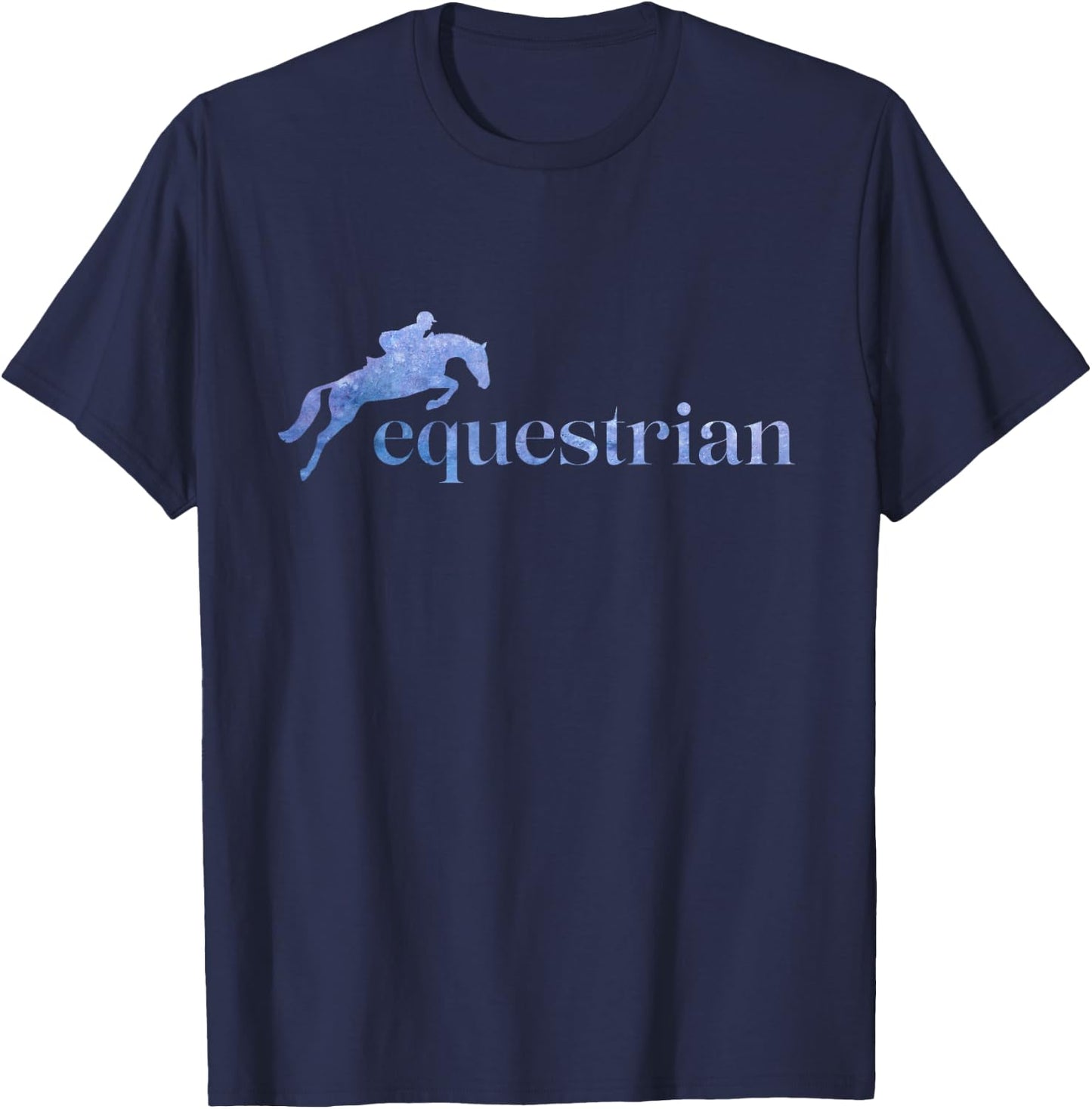 Horse Riding English Equestrian Hunter Jumper T-Shirt - T-Shirt | Navy