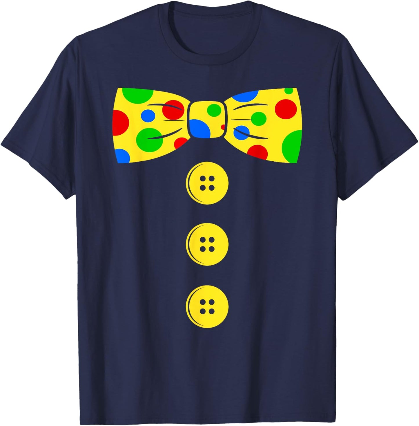 Clown Big Bow Tie | Funny tacky clown outfit T-Shirt - T-Shirt | Navy
