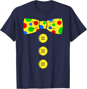 Clown Big Bow Tie | Funny tacky clown outfit T-Shirt - T-Shirt | Navy
